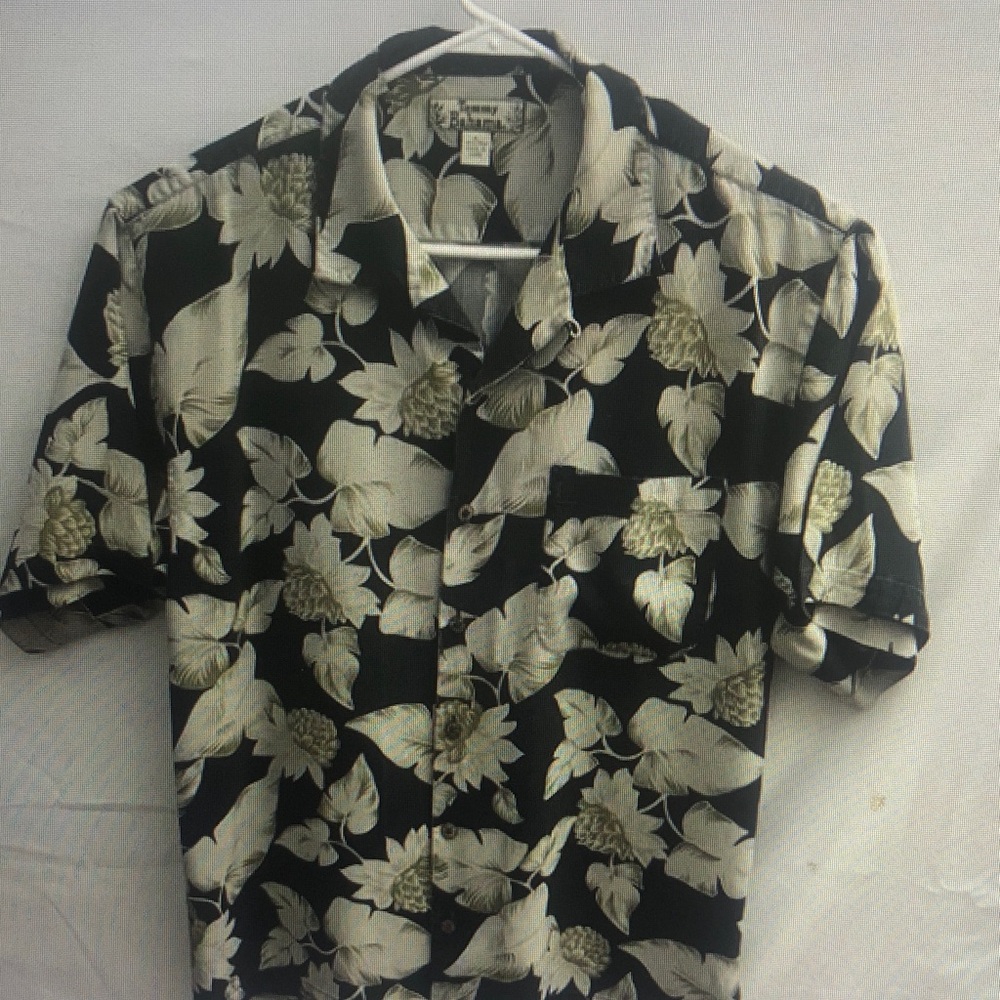 Floral Black and Cream Men's Shirt